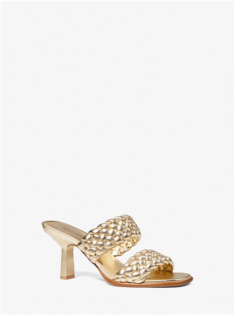 MICHAEL Michael Kors Amelia Metallic Braided Mules on SALE.